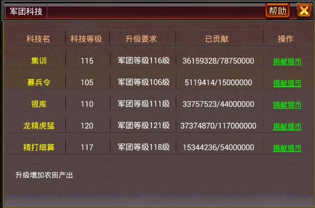 风云天下OL军团新科技 风云天下OL军团新科技