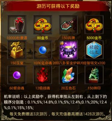 风云天下OL2019年1月17日排行特惠版游历活动奖励 风云天下OL2019年1月17日排行特惠版游历活动奖励