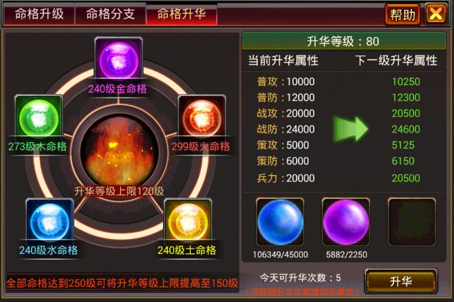风云天下OL命格升华 风云天下OL命格升华