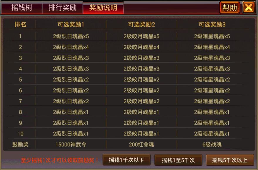 风云天下OL“摇钱树”活动奖励资源领取界面 风云天下OL“摇钱树”活动奖励资源领取界面